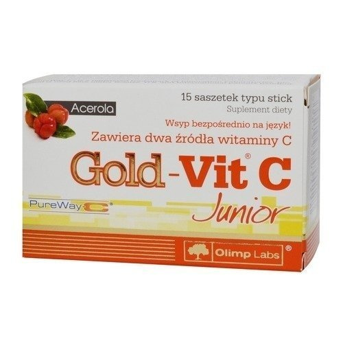 Olimp Gold-Vit C Junior Witaminy dla Dzieci na Odporność 15 Saszetek