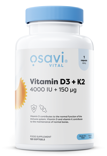 Osavi Witamina D3 i K2 4000IU 150mcg 120 kapsułek