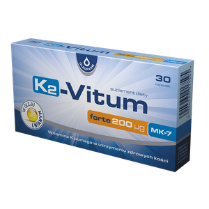 Oleofarm K2-Vitum Forte 200µg na Zdrowe Kości 30 Kapsułek