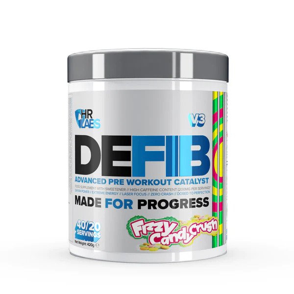 HR Labs Defib V3 - Advanced Pre Workout Catalyst, Fizzy Candy Crush - 420g