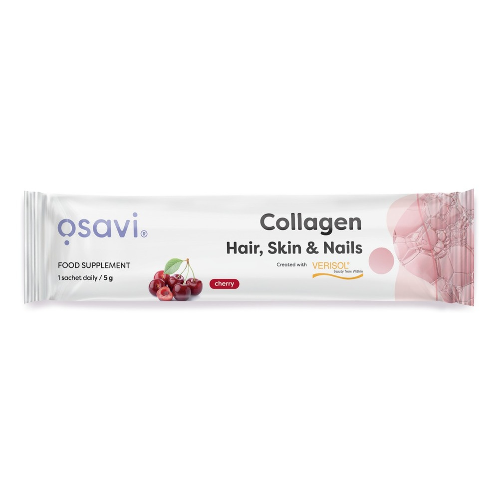 Osavi Collagen Peptides Kolagen Włosy Skóra i Paznokcie Wiśnia 5g