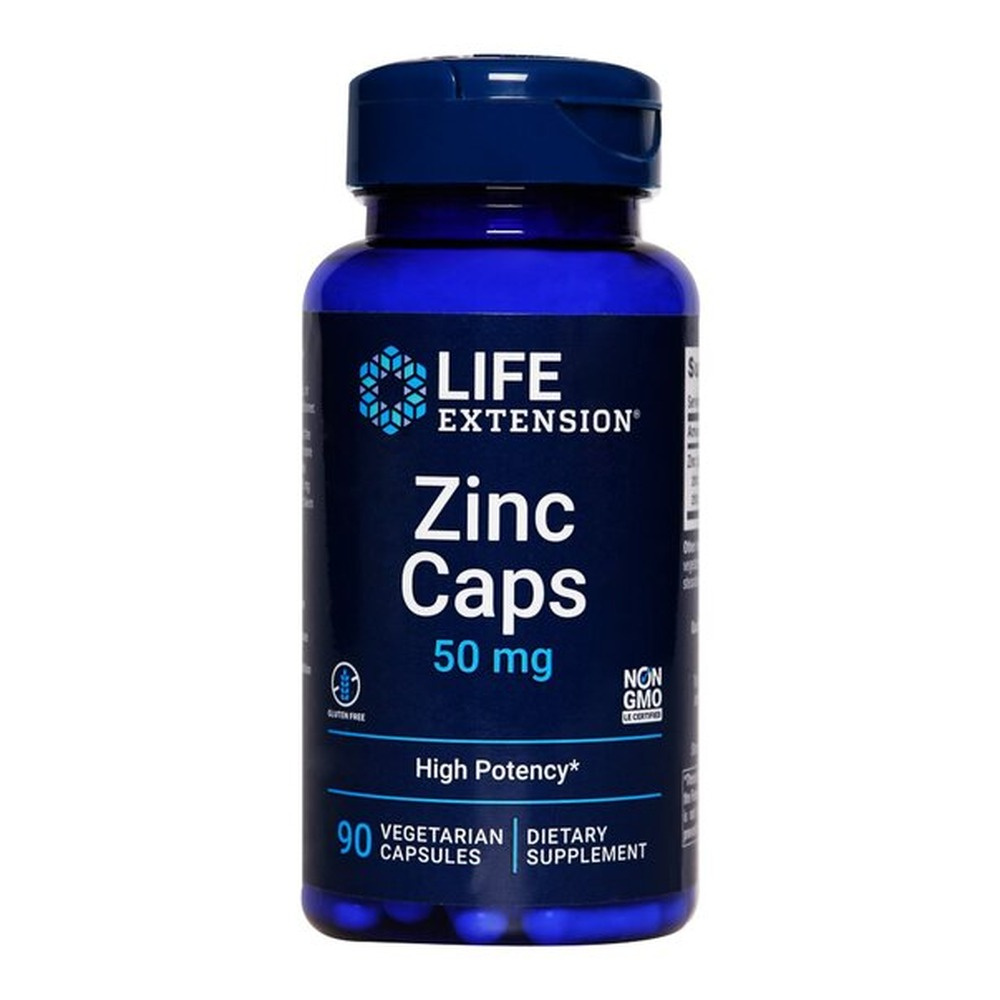 Life Extension Cynk w Kapsułkach 50mg Na Wsparcie Odporności 90 Kapsułek