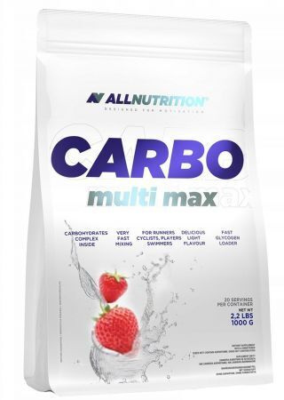 Allnutrition Carbo Multi Max Odżywka Węglowodanowa o Smaku Truskawkowym na Energię i Regenerację po Treningu 1000g
