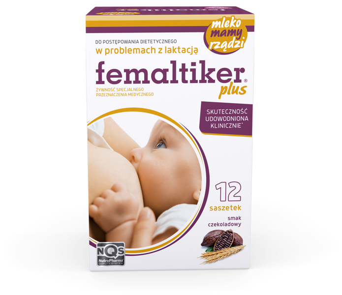 Femaltiker Choco Produkt do Stosowania w Celu Wspomagania Laktacji Smak Czekoladowy 12 Saszetek