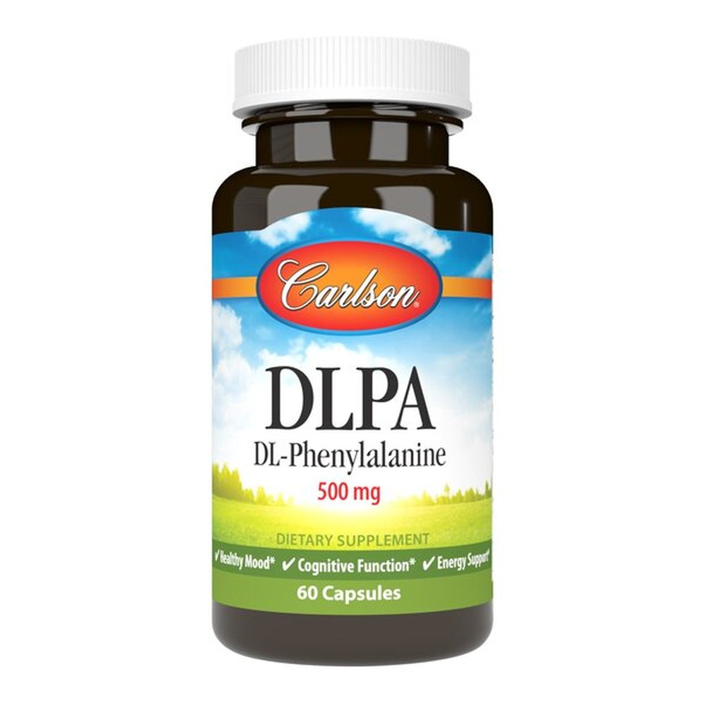Carlson Labs DLPA 500mg Na Wsparcie Nastroju i Układu Nerwowego 60 Kapsułek
