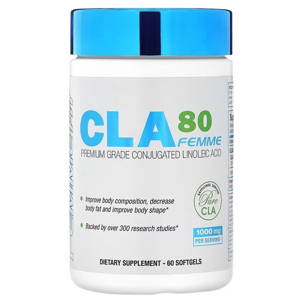 AllMax Nutrition CLA 80 Femme Sprzężony Kwas Linolowy na Kontrolę Wagi 60 Kapsułek