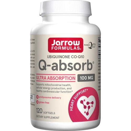 Jarrow Formulas Q-absorb Koenzym Q10 100mg na Energię Komórkową i Wsparcie Serca 120 Kapsułek