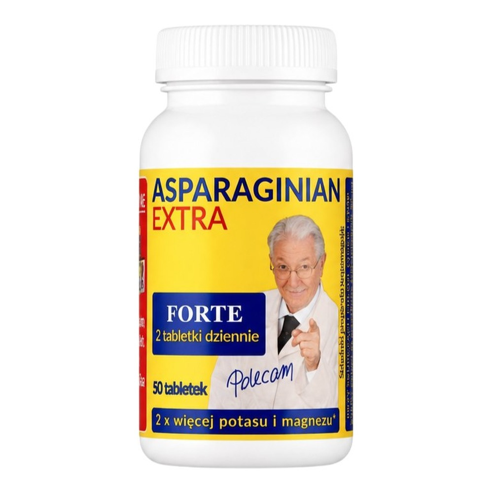 Asparaginian Extra Magnez i Potas na Prawidłowe Ciśnienie 50 Tabletek