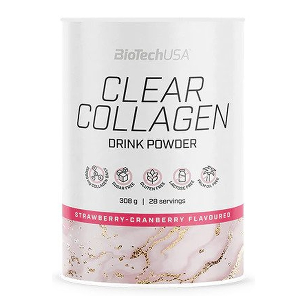 BioTechUSA Clear Collagen Proszek do napoju, Truskawka-Żurawina 308g
