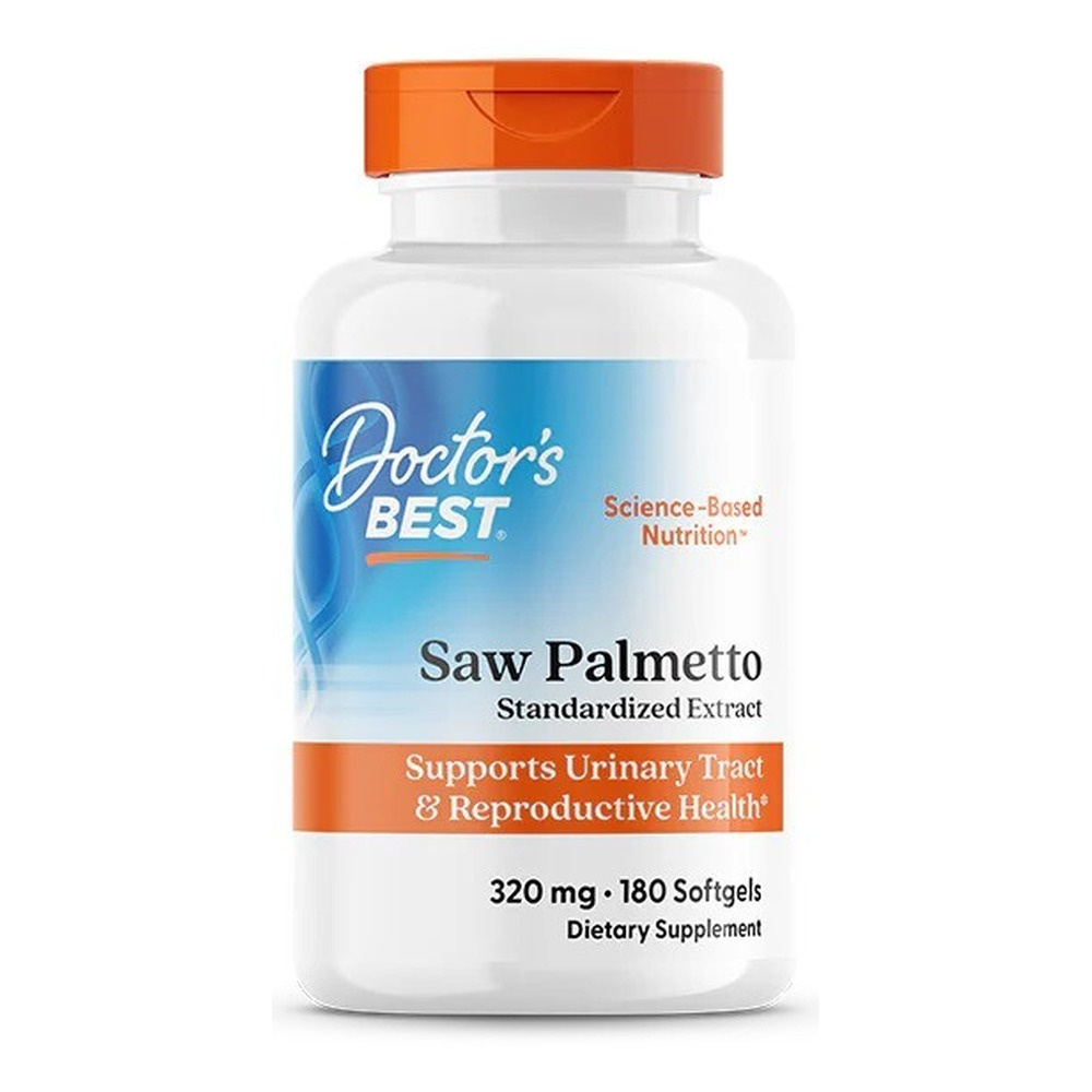 Doctor's Best Standaryzowany ekstrakt z palmy sabałowej, 320mg Kapsułki miękkie 180 kapsułek miękkich