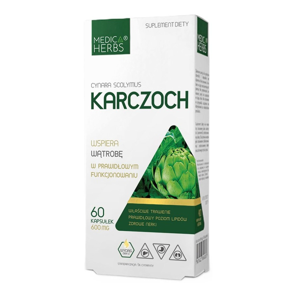 MEDICA HERBS Karczoch 600mg, 60 kaps.
