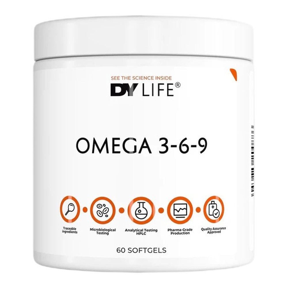 Dorian Yates DY LIFE Omega 3-6-9 60 Kapsułek Miękkich