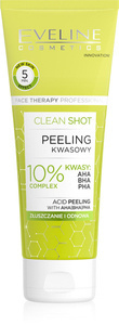 Eveline Clean Shot Złuszczający Peeling Kwasowy 10% AHA BHA PHA 75ml