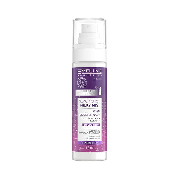 Eveline Serum Shot serum do twarzy mleczna mgiełka PDRN Booster NAD+ 110 ml