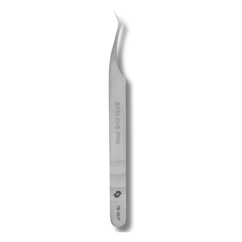 Staleks Pro Profesjonalna Pęseta do Rzęs EXPERT 41 TYPE 7 w Kształcie Litery L 30')30° 115mm 1 Sztuka