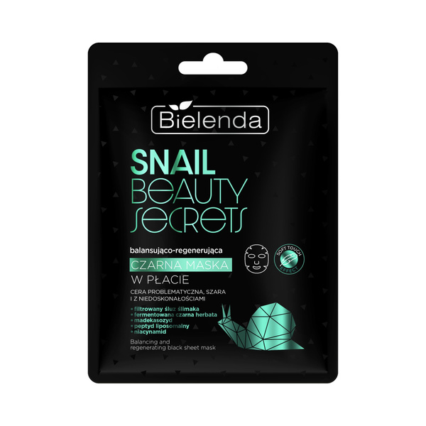 Bielenda Snail Beauty Secrets Balansująco-Regenerująca Maska w Płacie 1 szt.