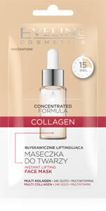 Eveline Concentrated Formula Collagen Błyskawicznie Liftingująca Maseczka do Twarzy dla Skóry Bardzo Suchej Dojrzałej 8ml