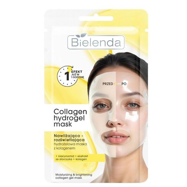 Bielenda Collagen Nawilżająca i Rozświetlająca Maska Hydrożelowa 1szt