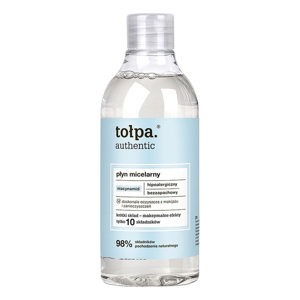 Tolpa Authentic Płyn micelarny Hipoalergiczny Bezzapachowy do Demakijażu 300ml