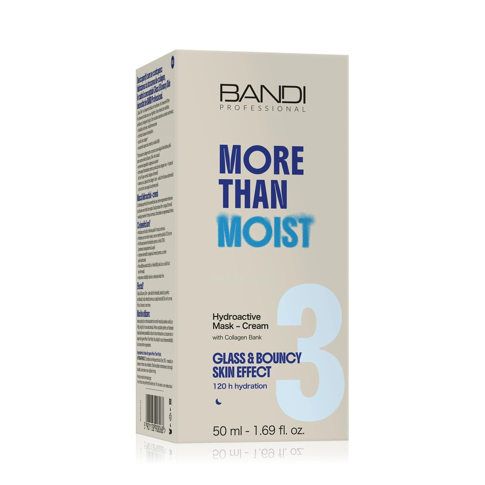 Bandi More than Moist Hydroaktywna Maska - Krem z Bankiem Kolagenu dla Skróy Odwodnionej 50ml