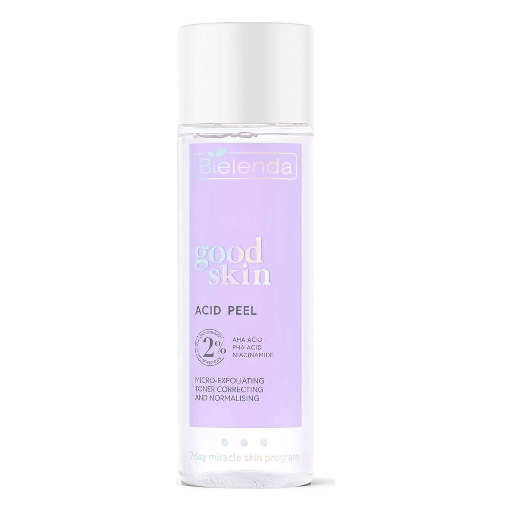 Bielenda Good Skin Acid Peel Mikrozłuszczający Tonik Korygująco-Normalizujący z Kwasami AHA PHA 200ml