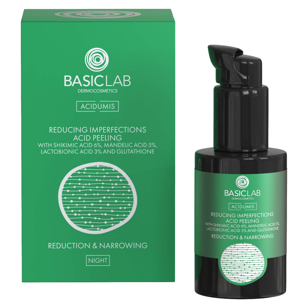 BasicLab Peeling Kwasowy Zmniejszający Niedoskonałości 30ml