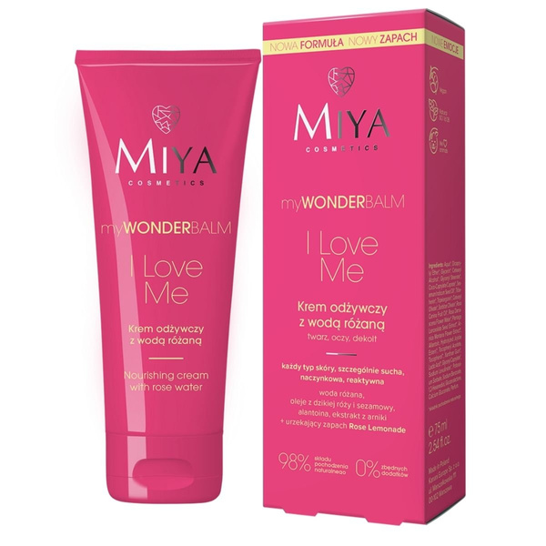 Miya myWONDERBALM I Love Me Odżywczy Krem z Wodą Różaną 75ml