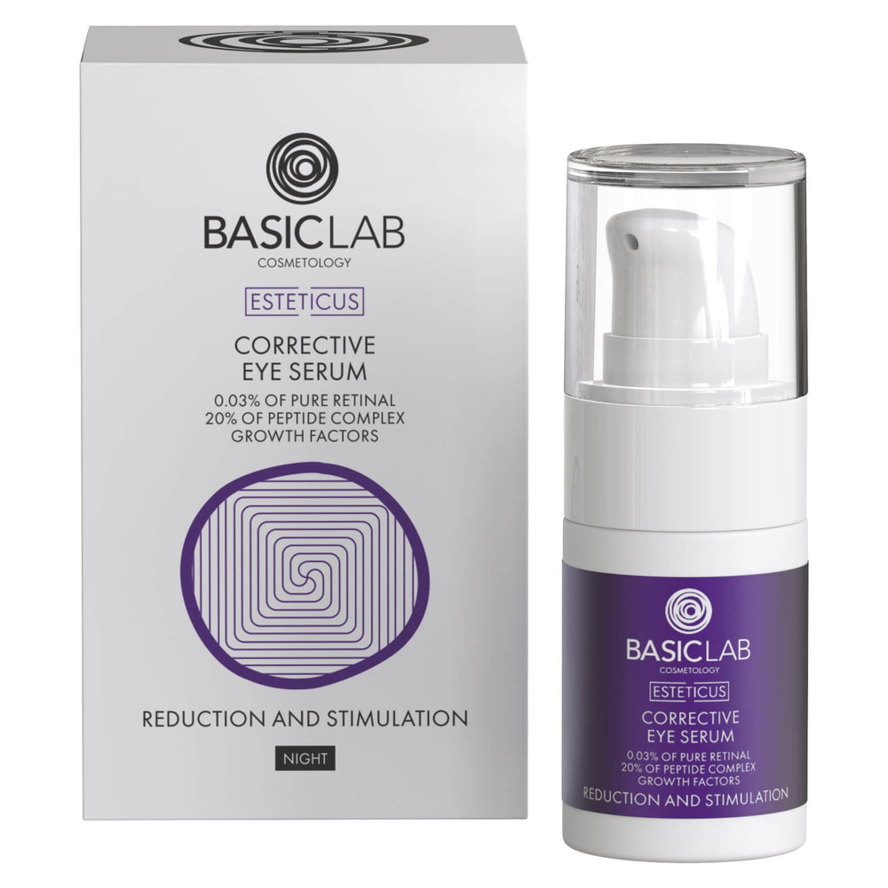 BasicLab Esteticus Korygujące Serum pod Oczy z Retinalem 0.03% 15ml