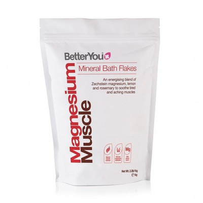 BetterYou Płatki Magnezowe Muscle Na Regenerację Mięśni po Treningu 1000g