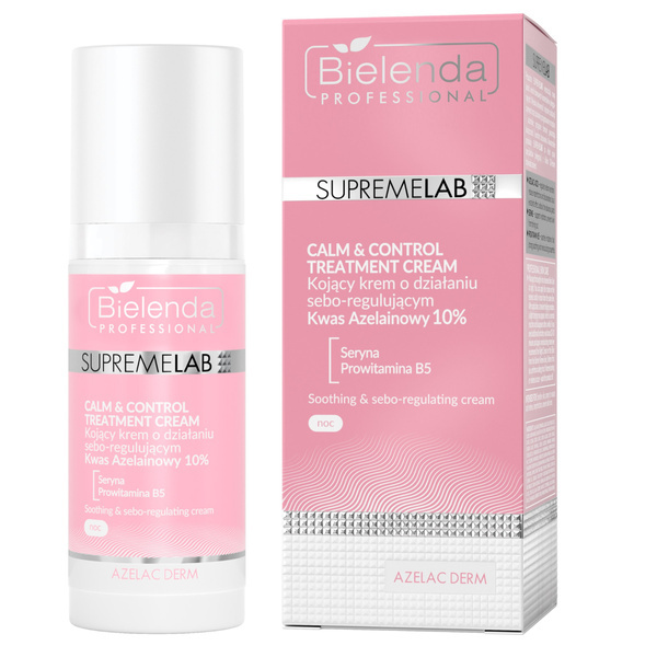 Bielenda Professional Supremelab Azelac Derm Kojący Krem o Działaniu Sebo-Regulującym dla Skóry Wrażliwej i Naczynkowej 50ml
