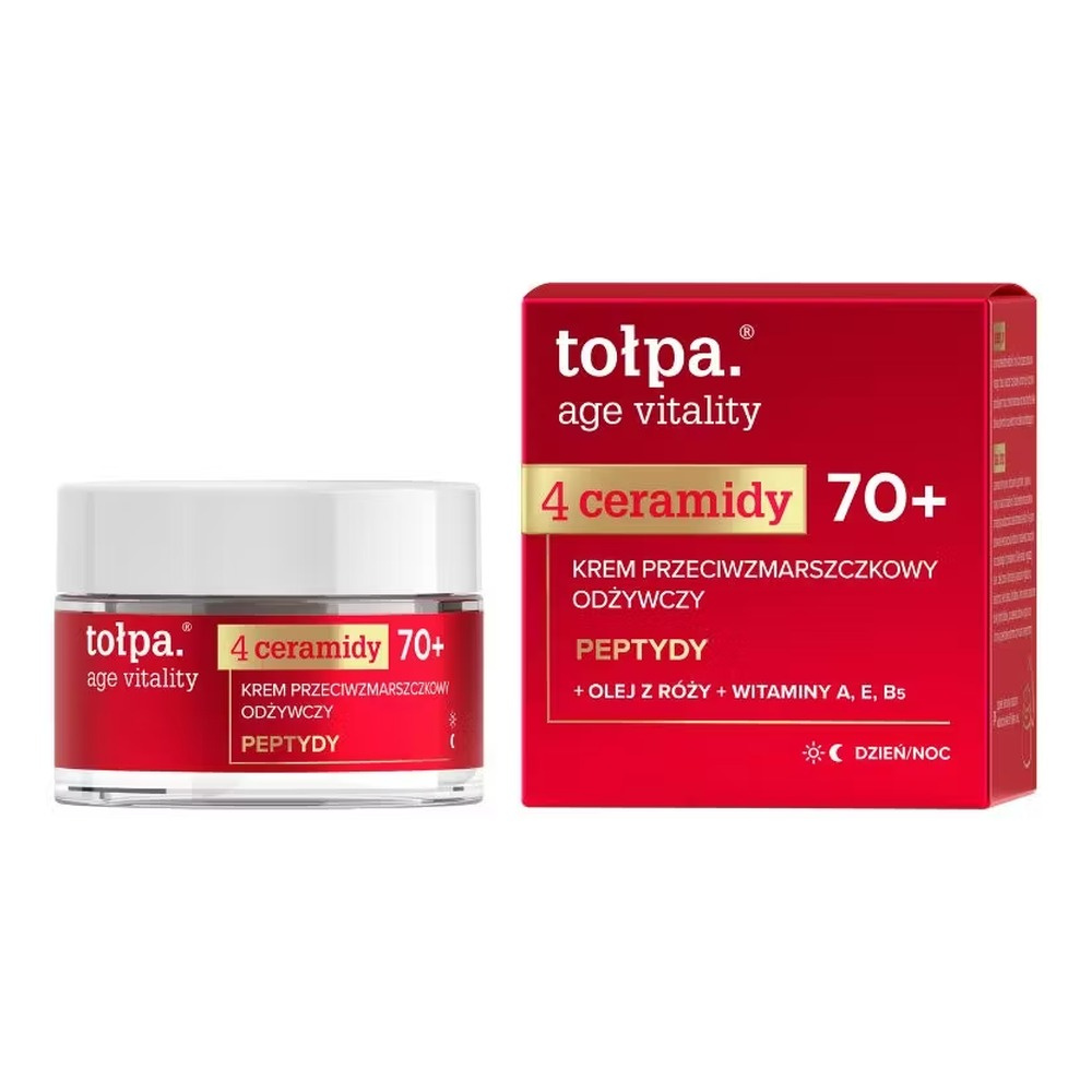 Tołpa age vitality 4 ceramidy krem do twarzy przeciwzmarszczkowy, odżywczy 70+, 50ml