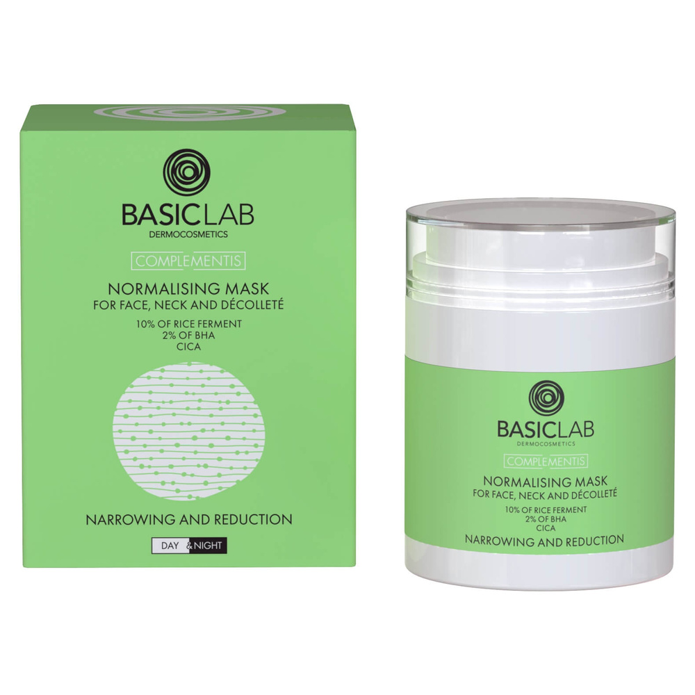 BasicLab Complementis Maska Normalizująca do Twarzy Szyi i Dekoltu 50ml