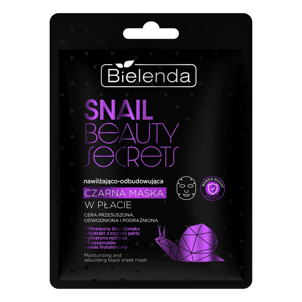 Bielenda Snail Beauty Secret Nawilżająco-Odbudowująca Maska w Płacie 1szt