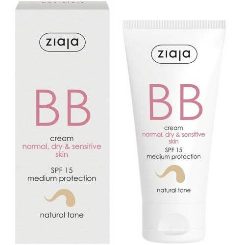 Ziaja BB Aktywny Krem na Niedoskonałości dla Skóry Normalnej Suchej i Wrażliwej Odcień Naturalny SPF15 50ml