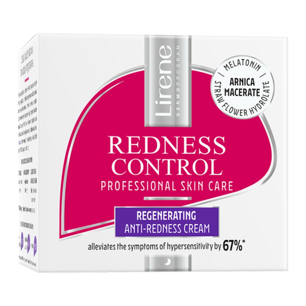 Lirene Redness Control Regenerujący Krem Kojący Zaczerwienienia na Noc 50ml