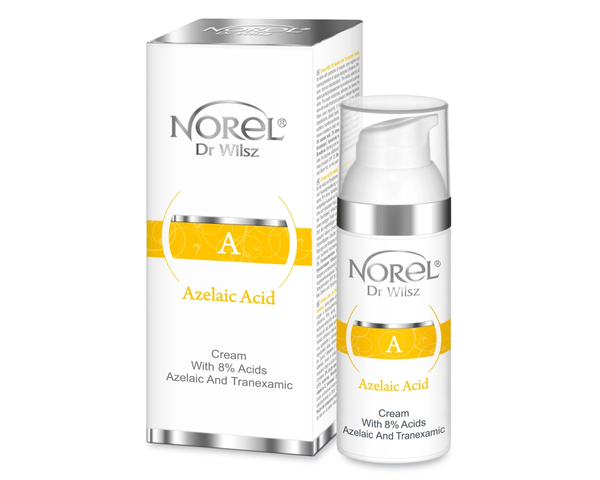 Norel Azelaic Acid Cream With 8% Azelaic and Tranexamic Acids dla Skóry z Trądzikiem Różowatym i Przebarwieniami 50ml