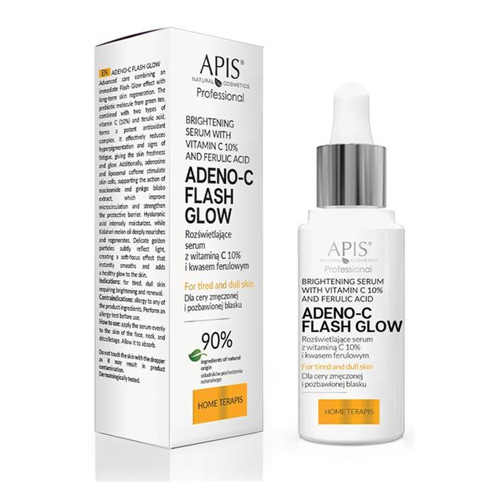 Apis Professional Adeco-C Flash Glow Serum Rozświetlające 10% Witamina C i Kwas Ferulowy 30ml
