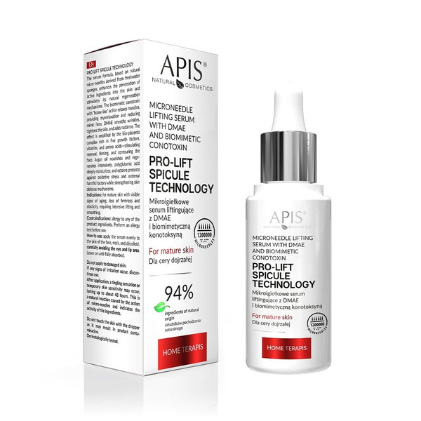 Apis Professional Pro Lift Spicule Technology Home TerApis Mikroigiełkowe Serum Liftingujące z DMAE i Biomimetyczną Konotoksyną 30ml