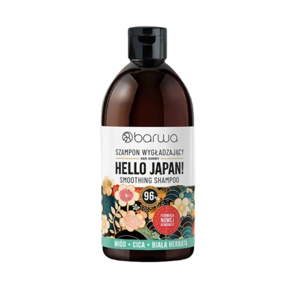 Barwa Hair Journey Hello Japan Wygładzający Szampon dla Włosów Puszących Się 380ml