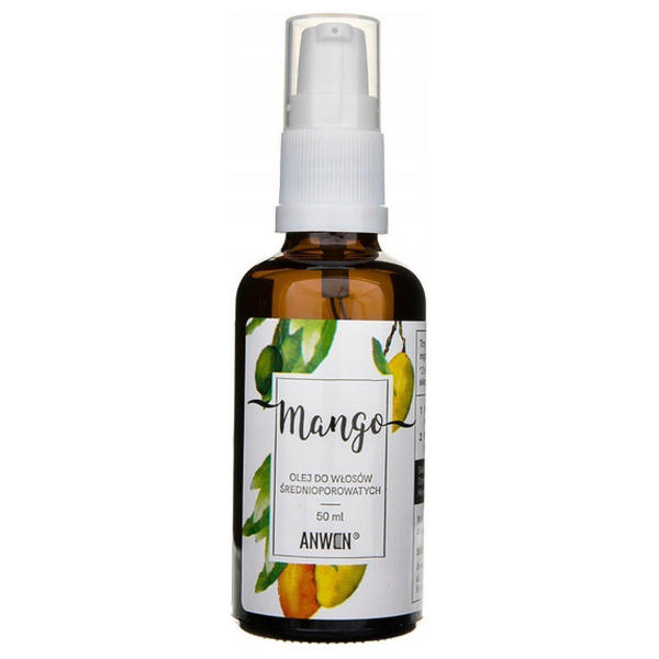 Anwen Odżywiający Olejek o Zapachu Mango do Włosów Średnioporowatych 50ml