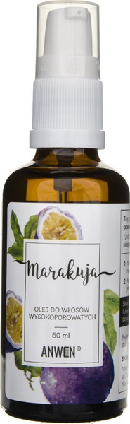 Anwen Odżywiający Olej Marakuja do Włosów Wysokoporowatych Matowych i Suchych 50ml