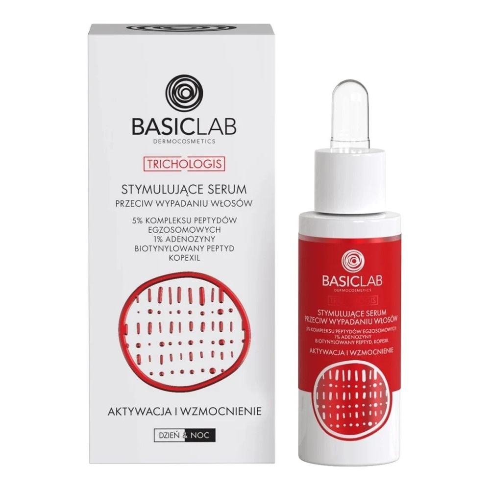 BasicLab Dermocosmetics Trichologis Serum Stymulujące Przeciw Wypadaniu Włosów z Egzozomem 1% Adenozyna 30ml