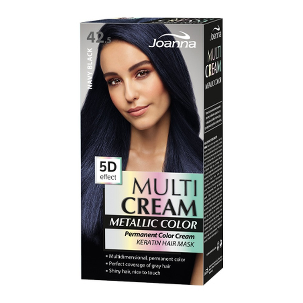 Joanna Multi Cream Metallic Color Farba Pielęgnująca 42.5 Granatowa Czerń 60x40x20g