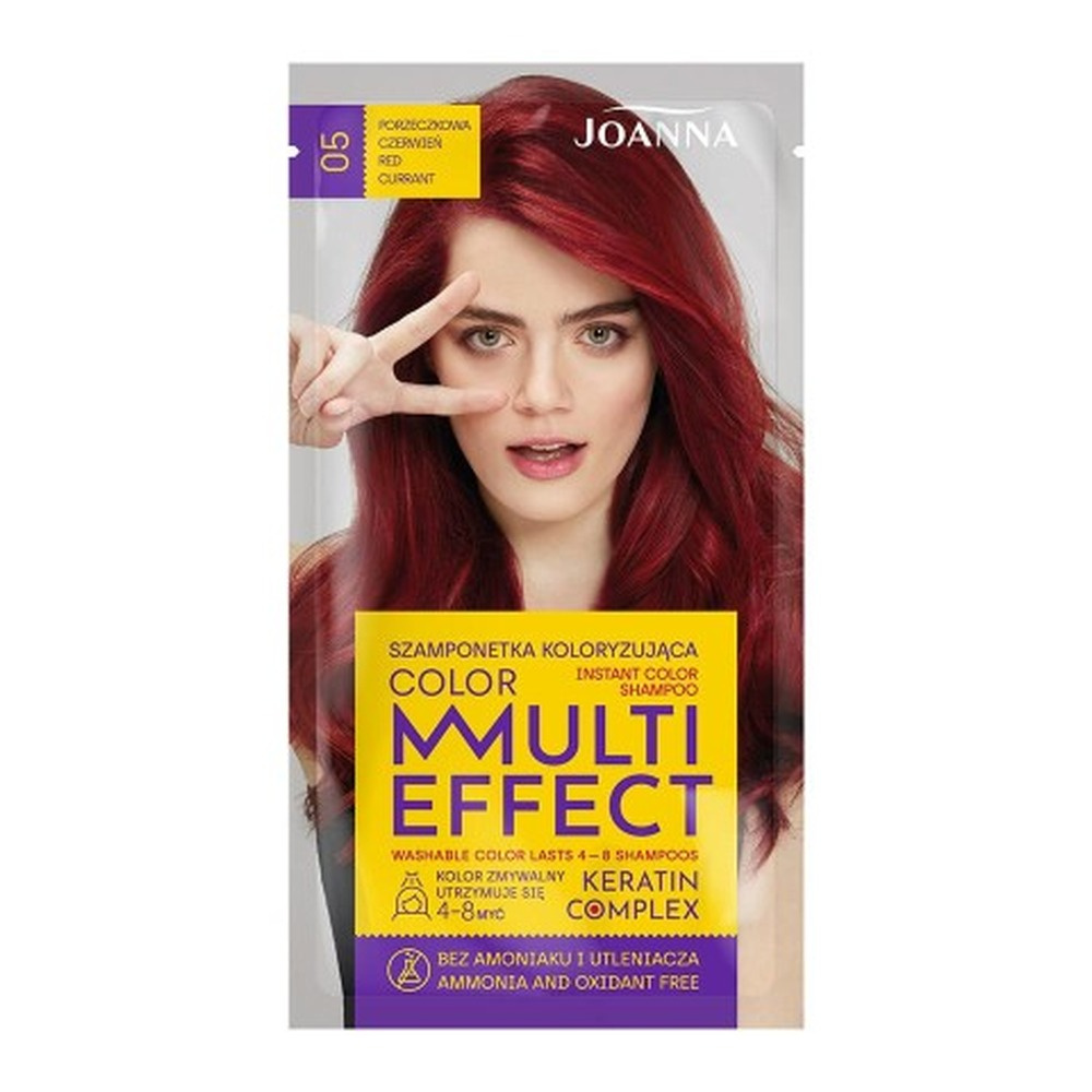 Joanna Multi Effect Szamponetka Koloryzująca 05 Porzeczkowa Czerwień 35g