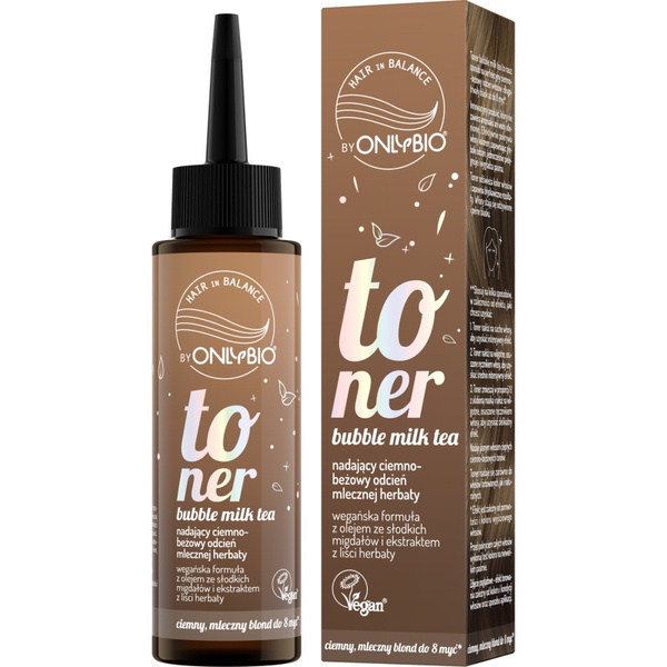 OnlyBio Hair in Balance Toner do Włosów Bubble Milk Tea Ciemny Beż 100ml