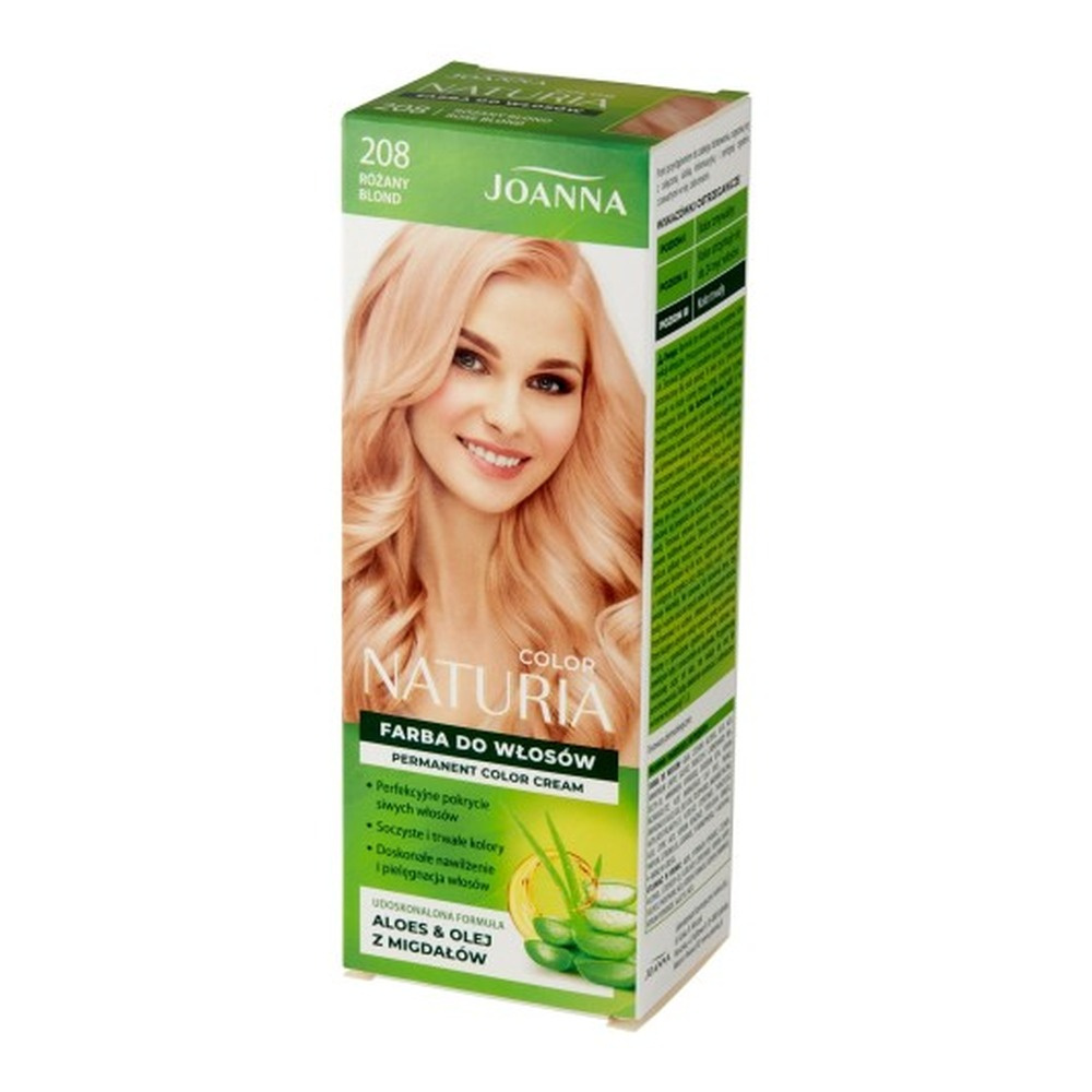 Joanna Naturia Color Farba do Włosów z Proteinami 208 Różany Blond 100ml