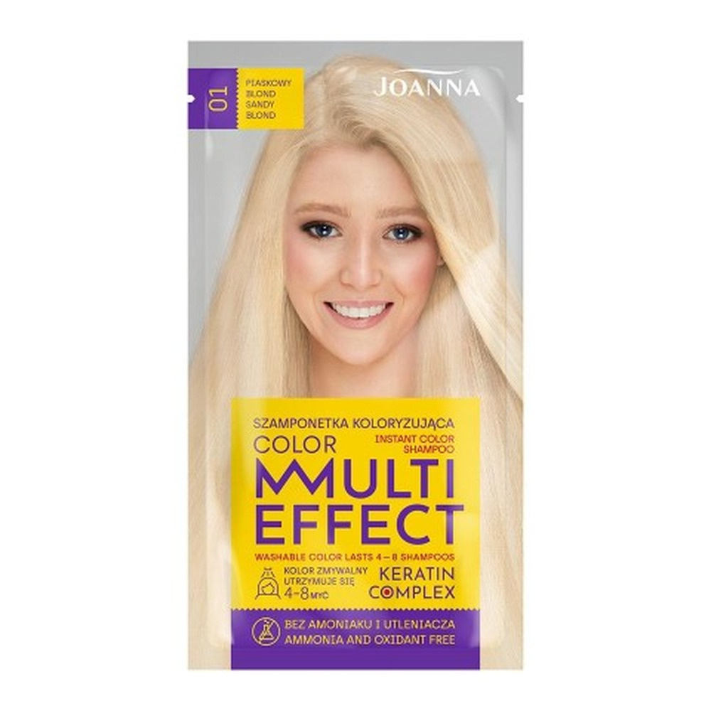Joanna Multi Effect Szamponetka Koloryzująca 01 Piaskowy Blond 35g