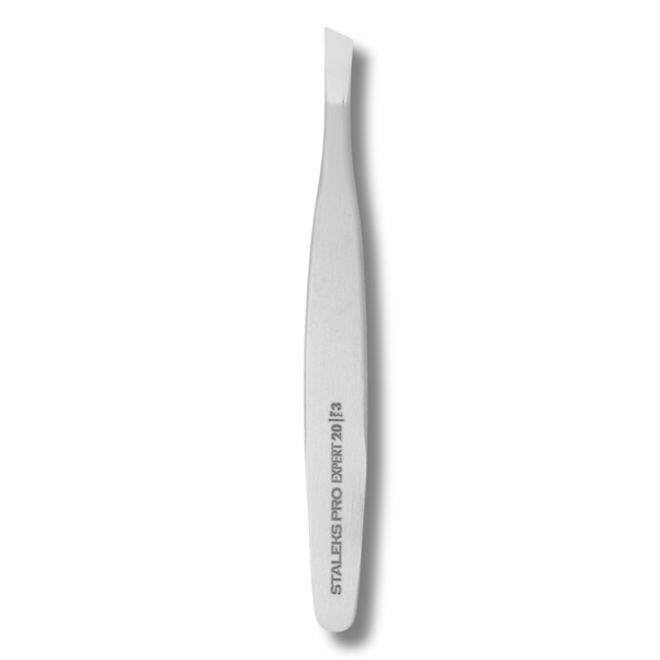 Staleks Pro Expert 20 Type 3 Eyebrow Tweezers Wide Beveled Tip 1pc