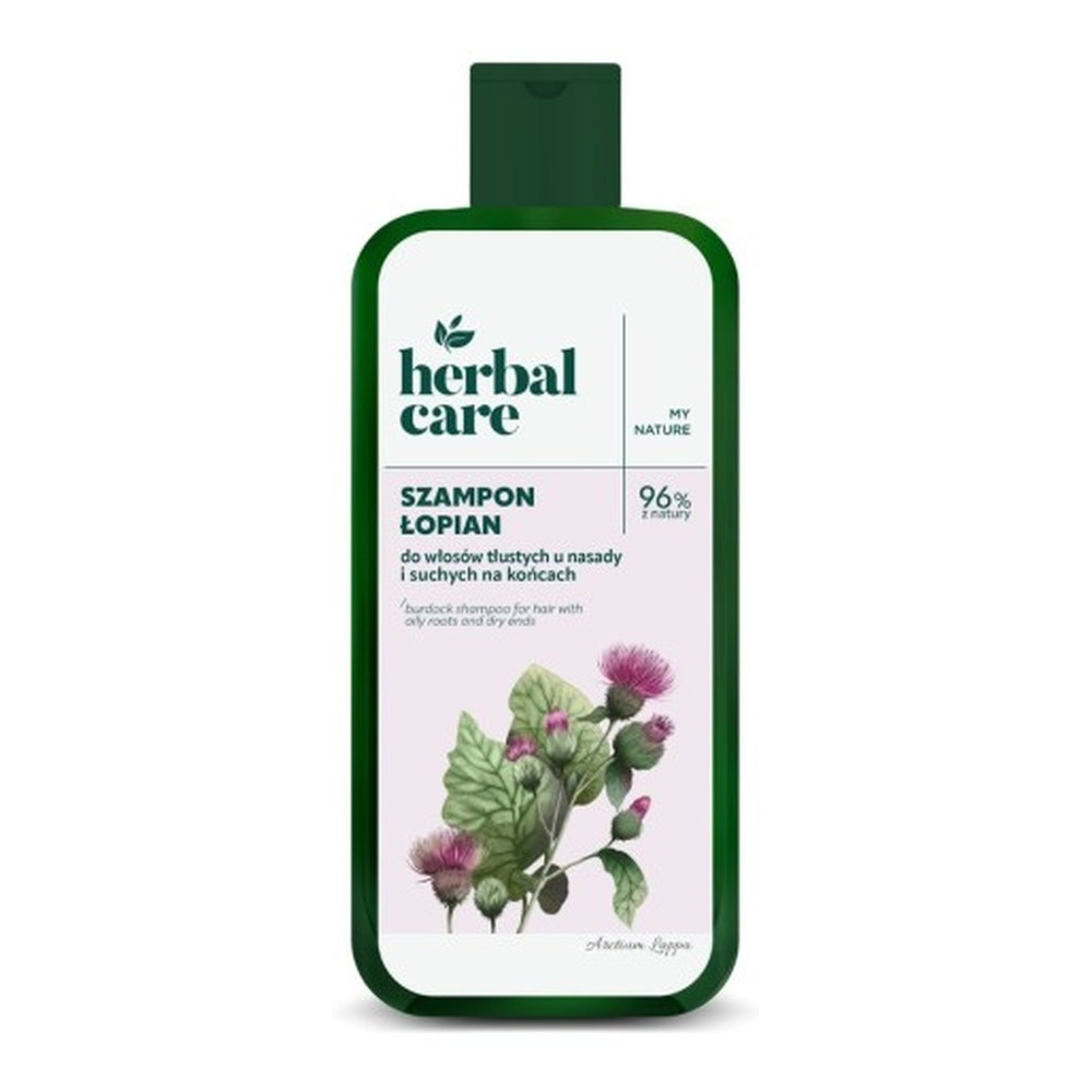 Herbal Care Szampon do Wlosów Tłustych u Nasady i Suchych na Końcach Łopian 330ml