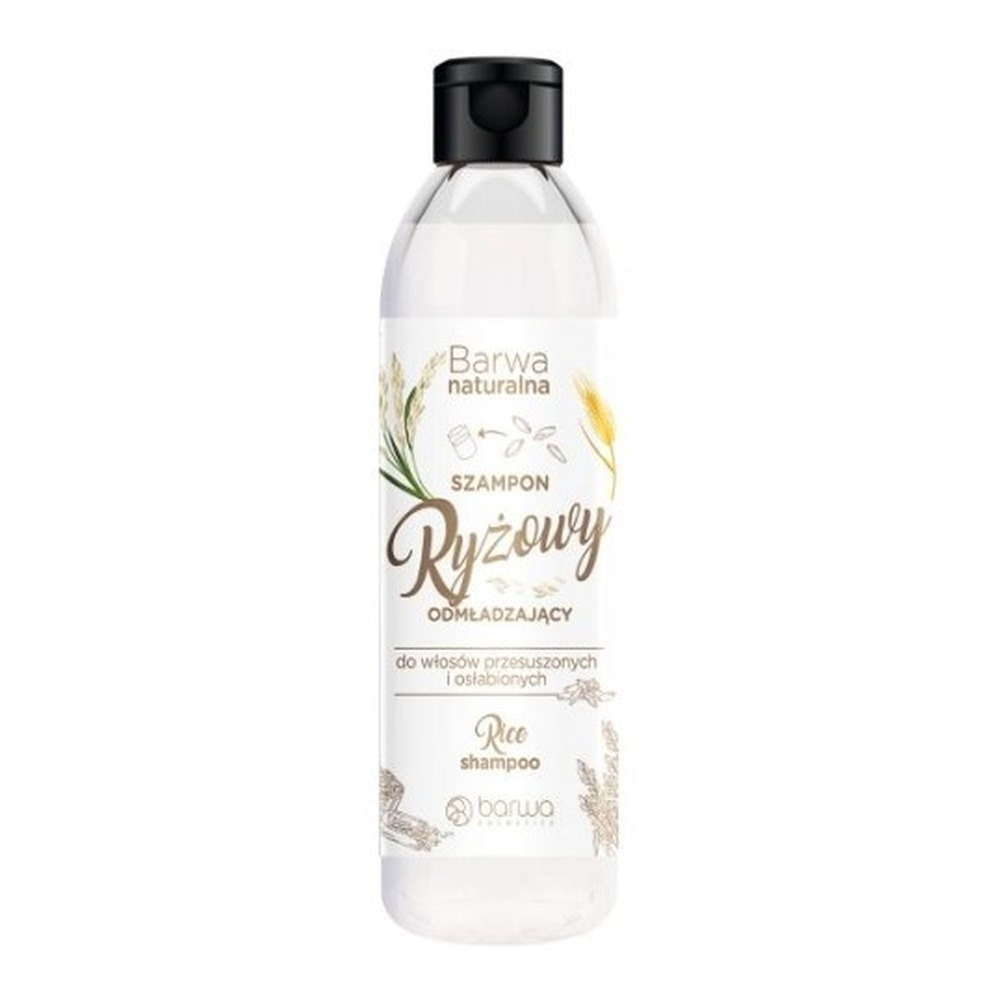 Barwa Naturalna Odmładzający Szampon Ryżowy do Włosów Suchych i Osłabionych 300ml